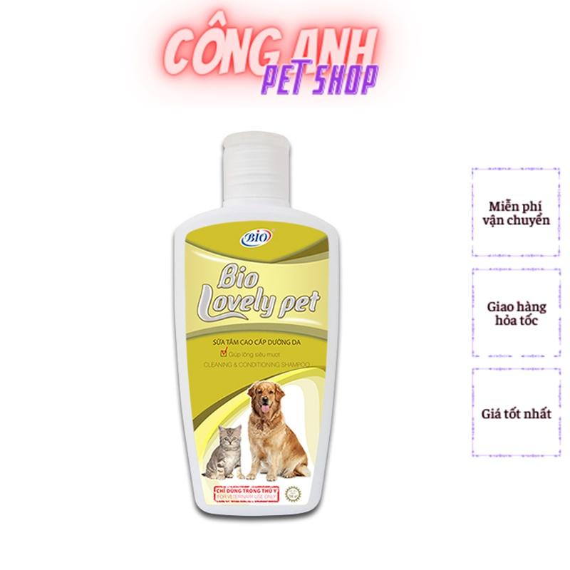 SỮA TẮM DƯỠNG LÔNG VÀ KHỬ MÙI HÔI CHO CHÓ MÈO THÚ CƯNG PET Bio lovely pet chai 150ml