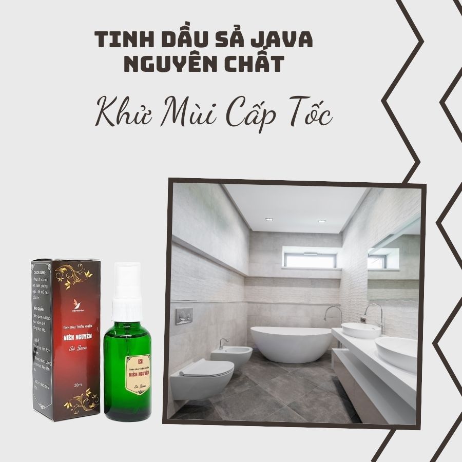 Tinh Dầu Sả Java Nguyên Chất - Chai Xịt Tiện Dụng (30ml): Khử Mùi, Đuổi Muỗi Cấp Tốc...