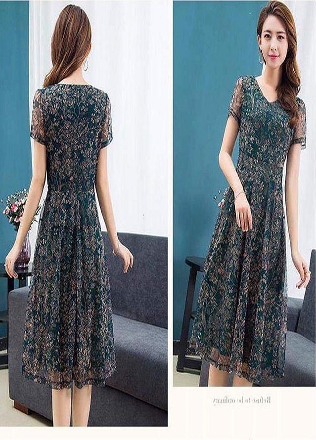 Đầm Hoa In Nhiệt 3D Voan Lụa Cao Cấp