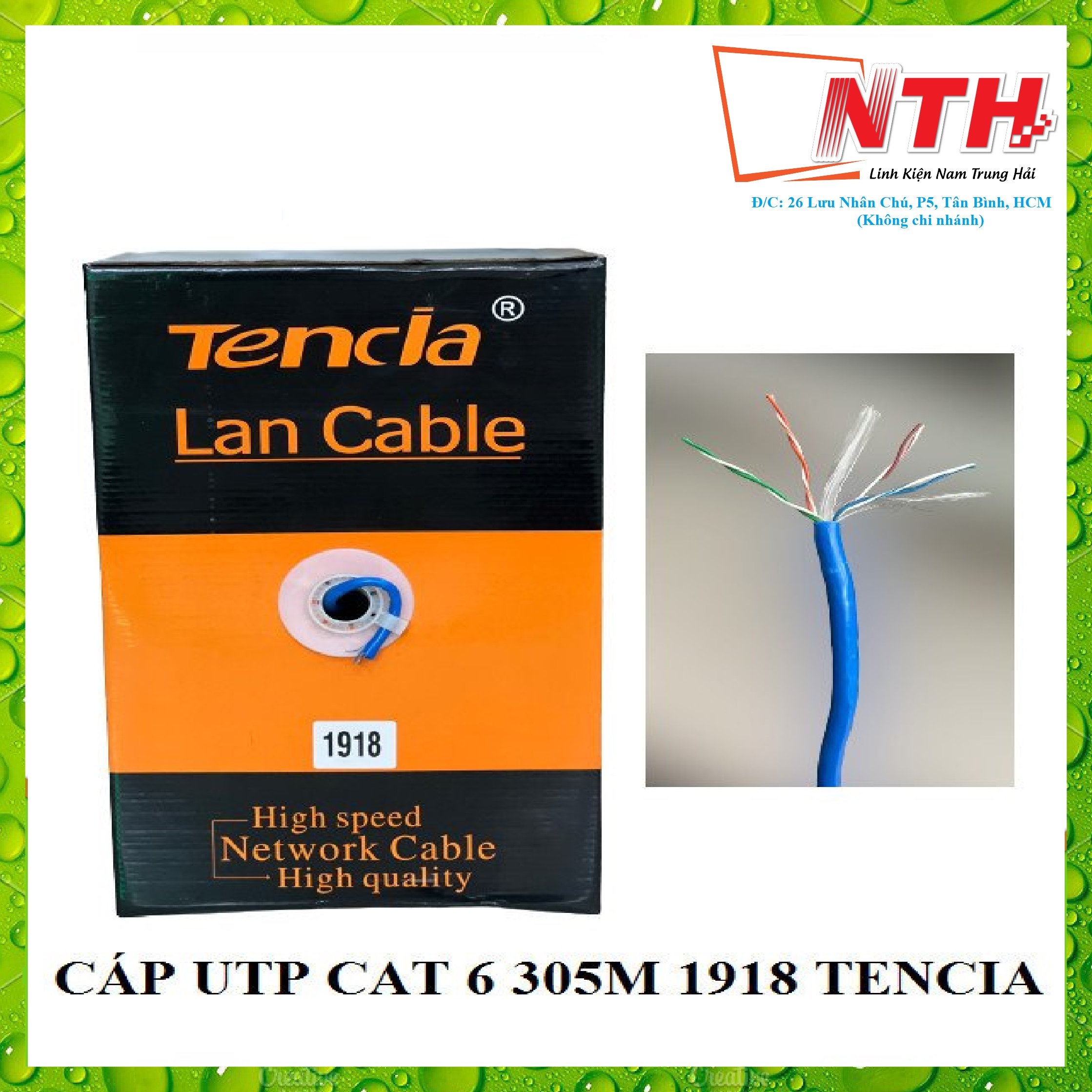 Cáp UTP CAT 6 305M 1918 TENCIA