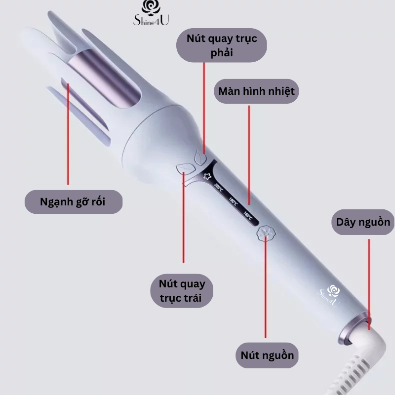 Máy Uấn Soăn Tóc Tự Động Shine4U