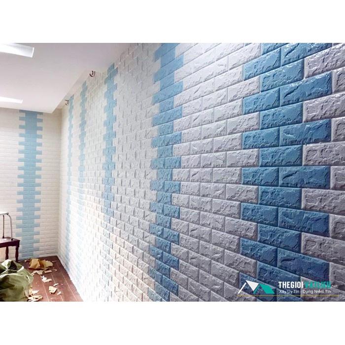 Xốp dán tường giả gạch 3D - Khổ lớn 70x77cm mẫu mới chống va đập bền hình ảnh đẹp