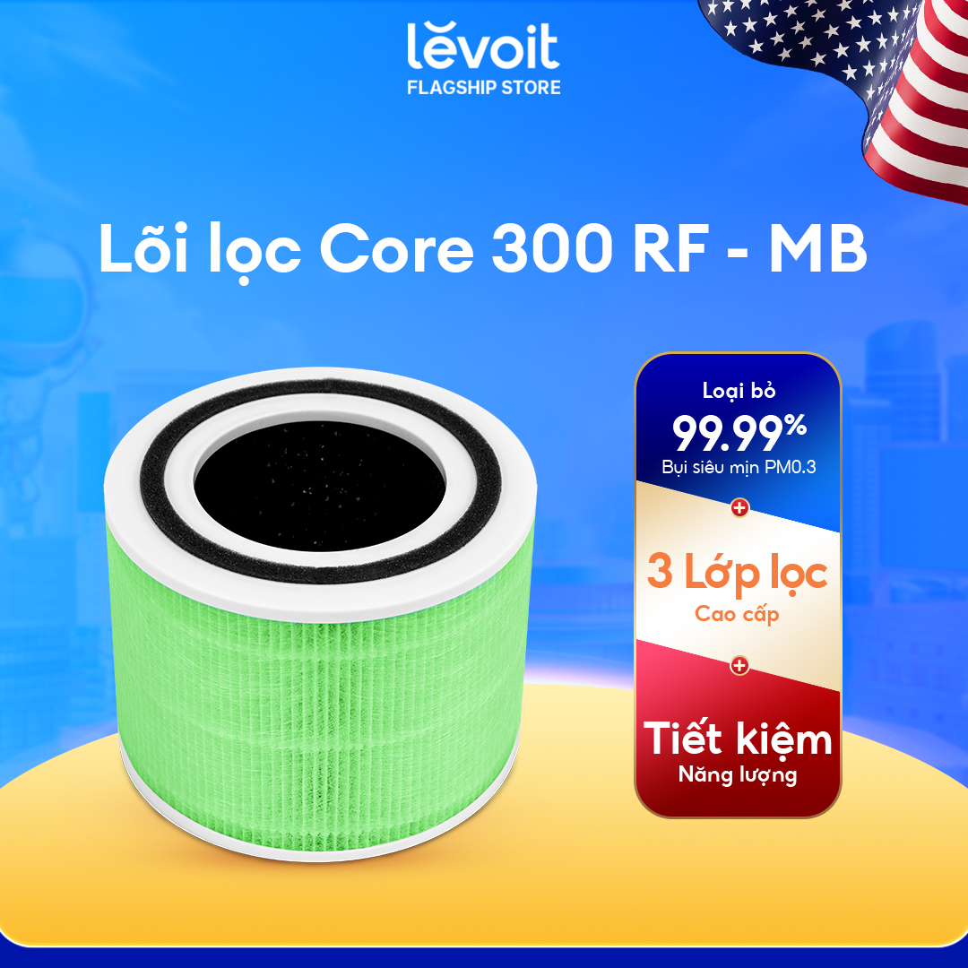 Lõi Lọc Nấm Móc Và Vi Khuẩn Cho Máy Lọc Không Khí Levoit Core 300/300S RF-MB | Bộ Lọc HEPA 3 Lớp | Hàng Chính Hãng