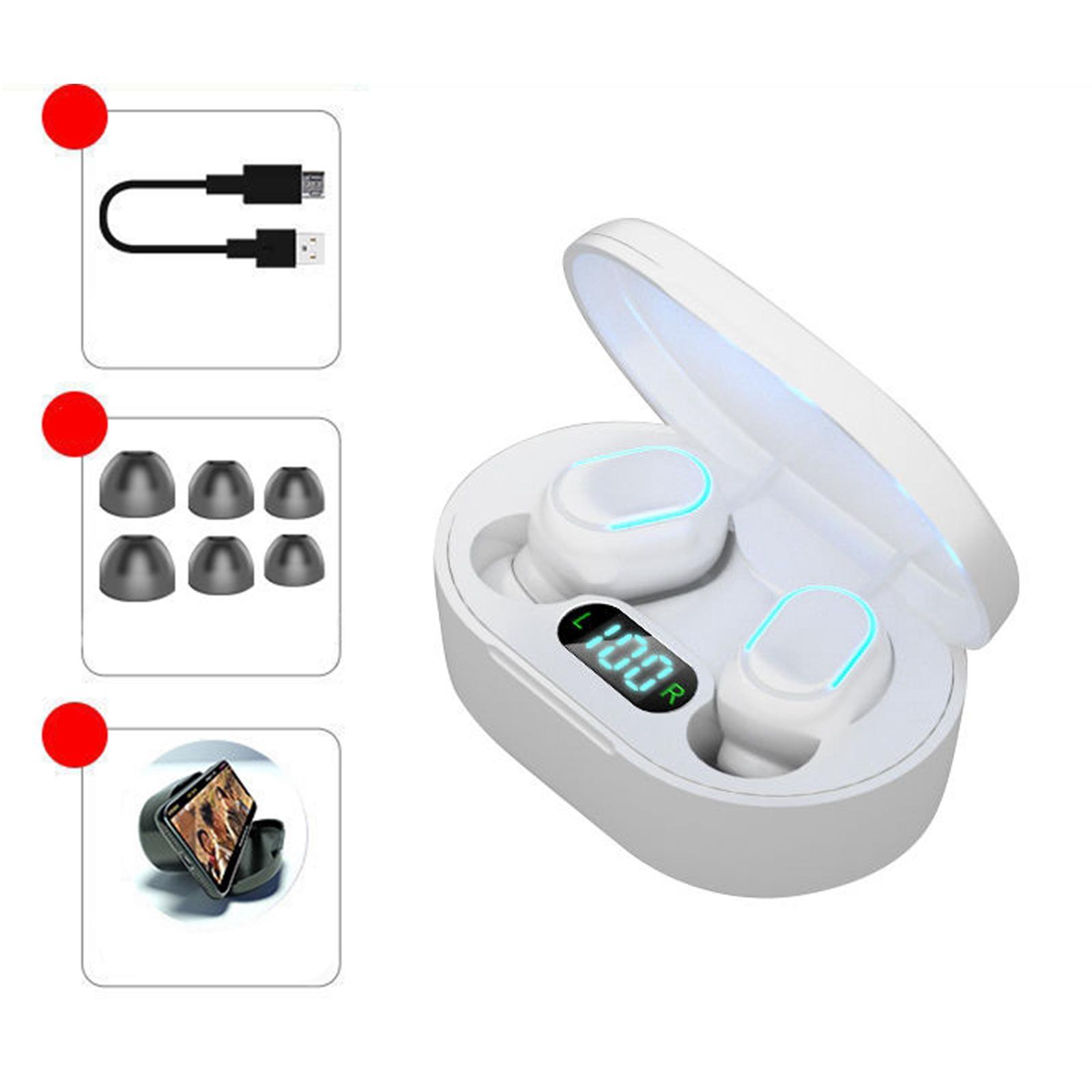 2x Wireless Earbuds Microphones Bluetooth 5.0 Earphone Bass In-Ear Headset