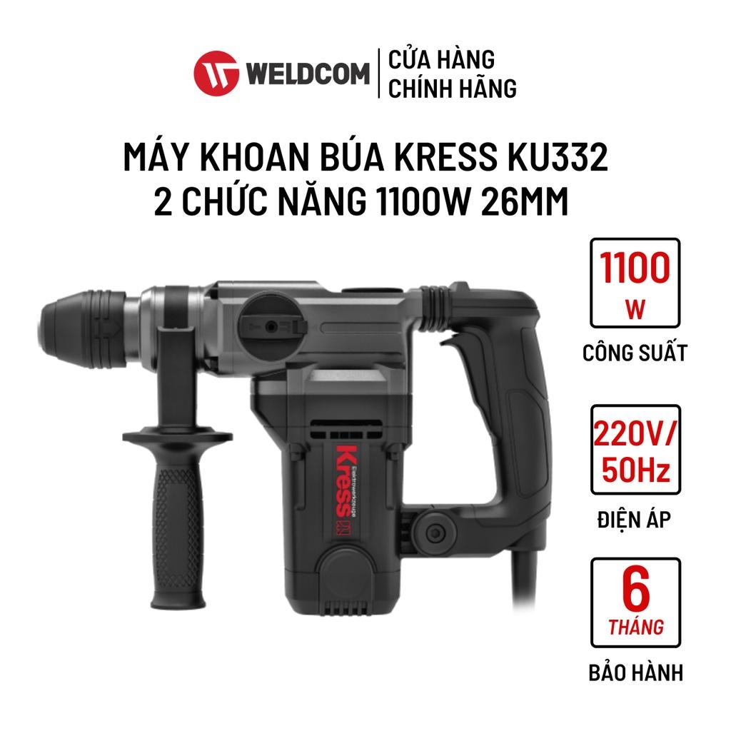 Máy Khoan Búa 2 Chức Năng KRESS KU332 Chống Trơn Trượt Công Suất 1100W 26mm KU332