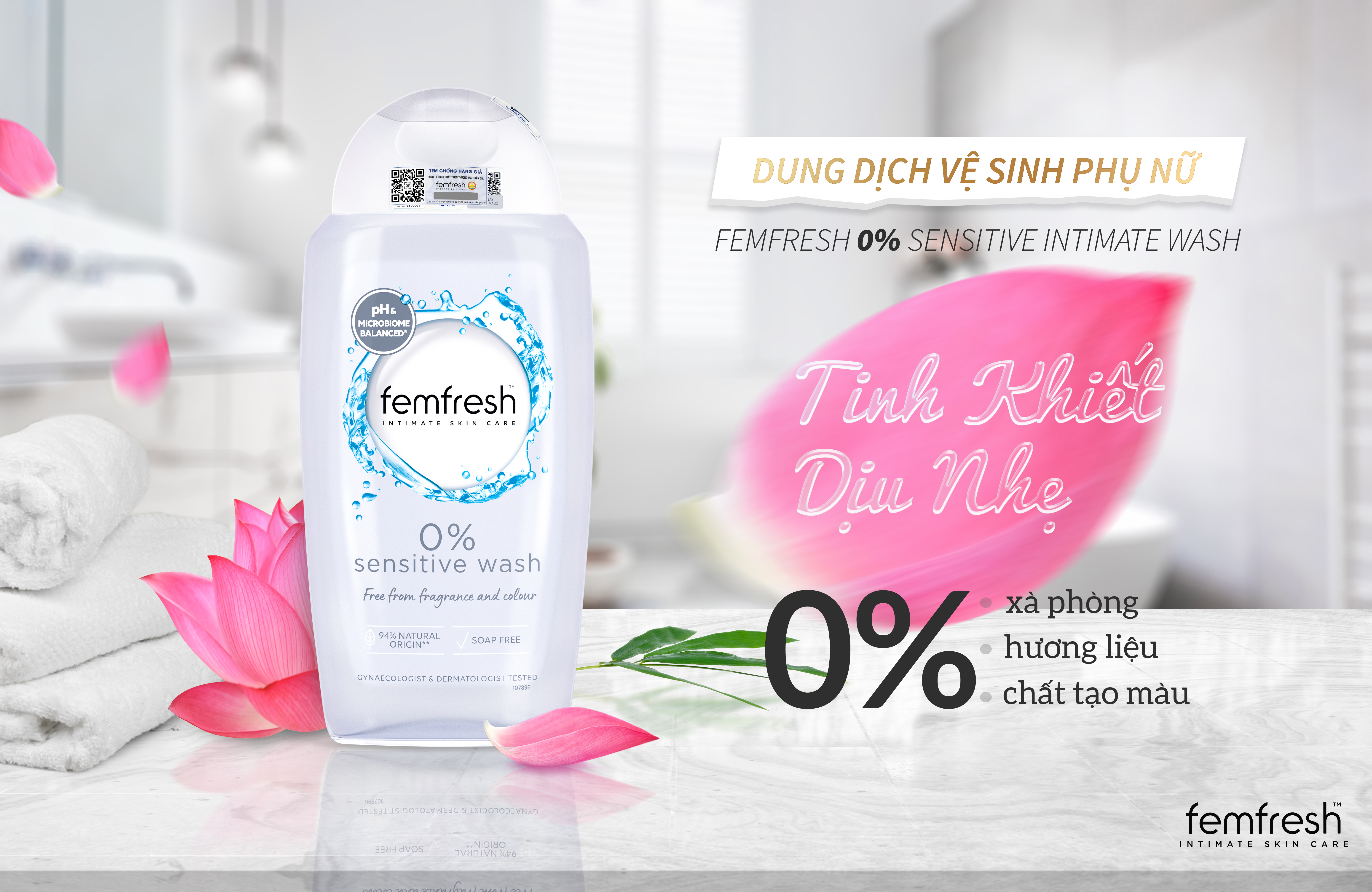 Mua Dung Dịch Vệ Sinh Phụ Nữ Femfresh 0% Sensitive Intimate Wash 250ml + Femfresh Active Fresh Wash 250ml - Tặng Quà Trị Giá 99K