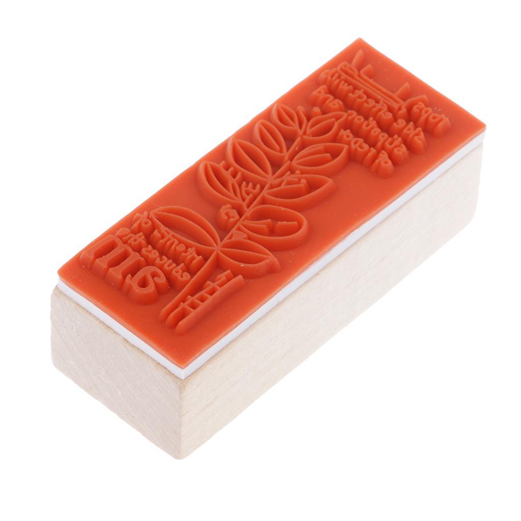 1 Piece Retro Style Wooden Flower Stamp For Scrapbooking English Letters DIY