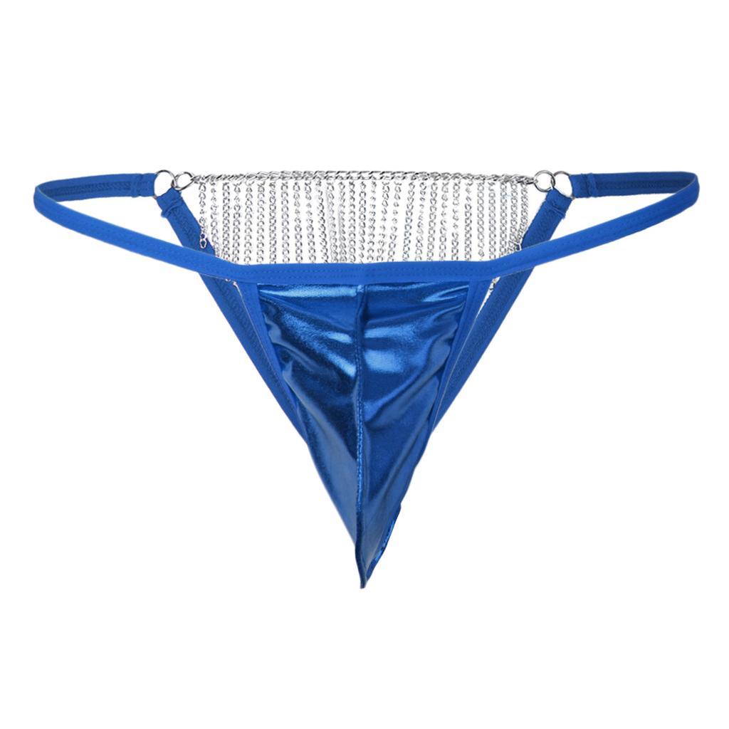 2-3pack Men Back Tassel Chain T-Back Underwear Low-rise Bikini G-String Thong