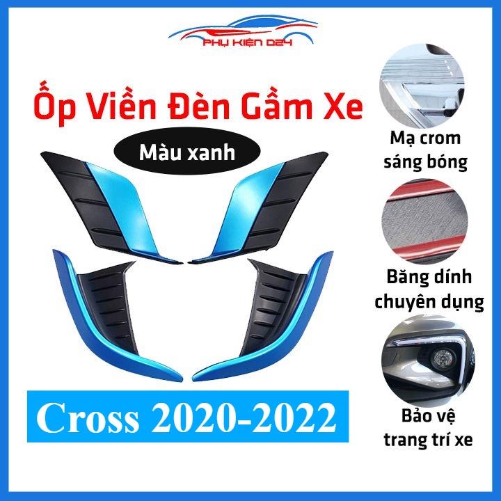 Ốp viền đèn gầm trước sau xe Cross 2020-2022 màu xanh chống trầy trang trí làm đẹp xe