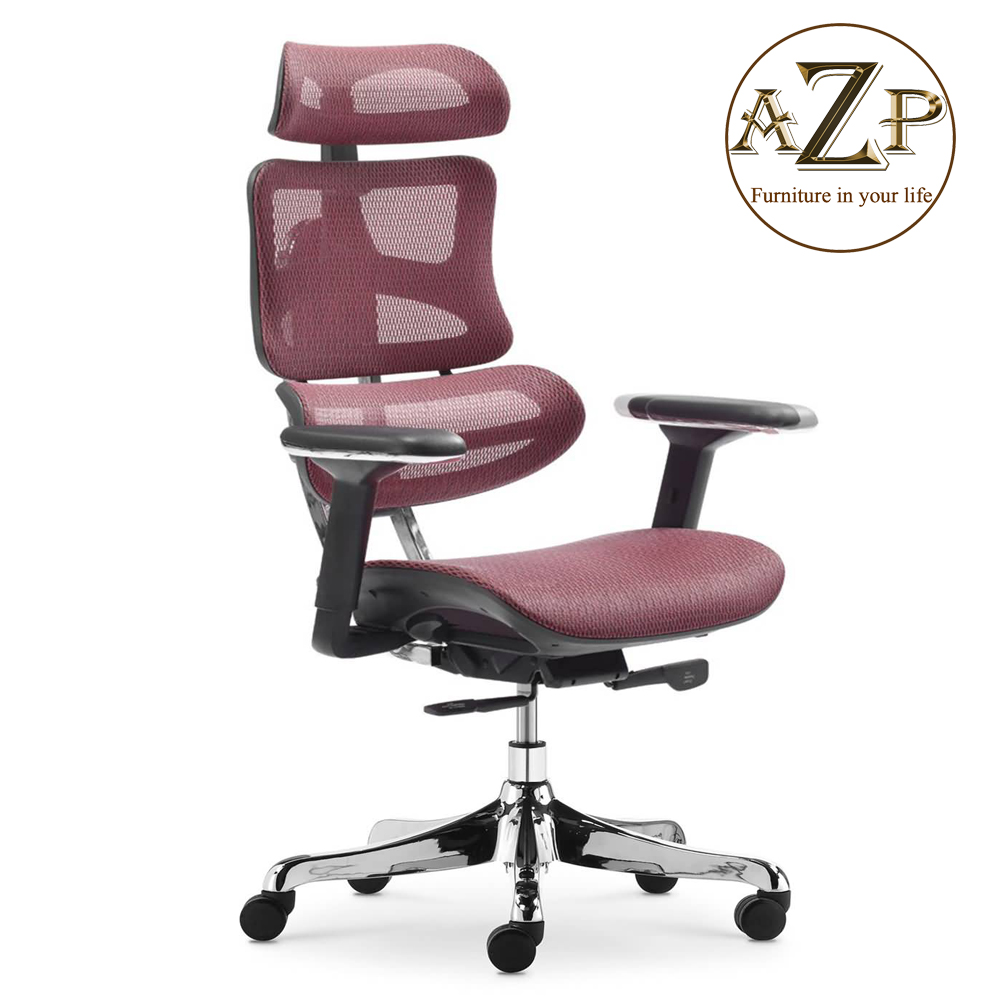 Ghế Giám Đốc, Ghế Văn Phòng Khung Thép 100% AZP FURNITURE Ergonomic AZP-9137 Phân Khúc Cao Cấp - Dòng Full Lưới - Best Choice Hỗ trợ Lưng