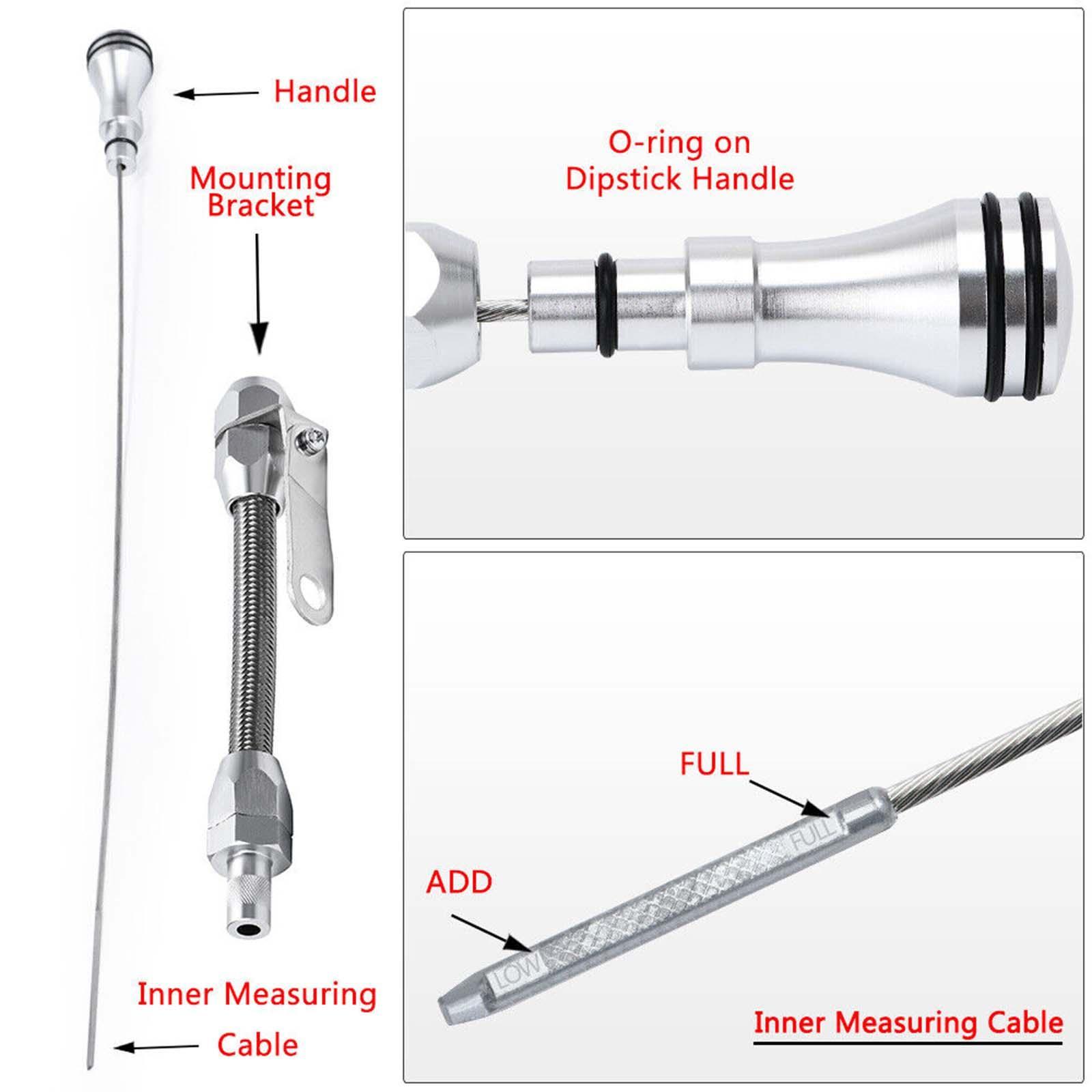 Oil Level Dipstick Stainless Braided Dipstick for Sbc 283 Quality