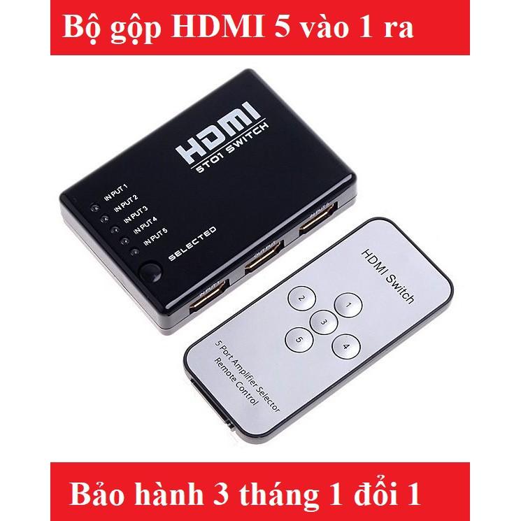 Bộ gộp HDMI 5 cổng vào 1 cổng ra có điều kiển