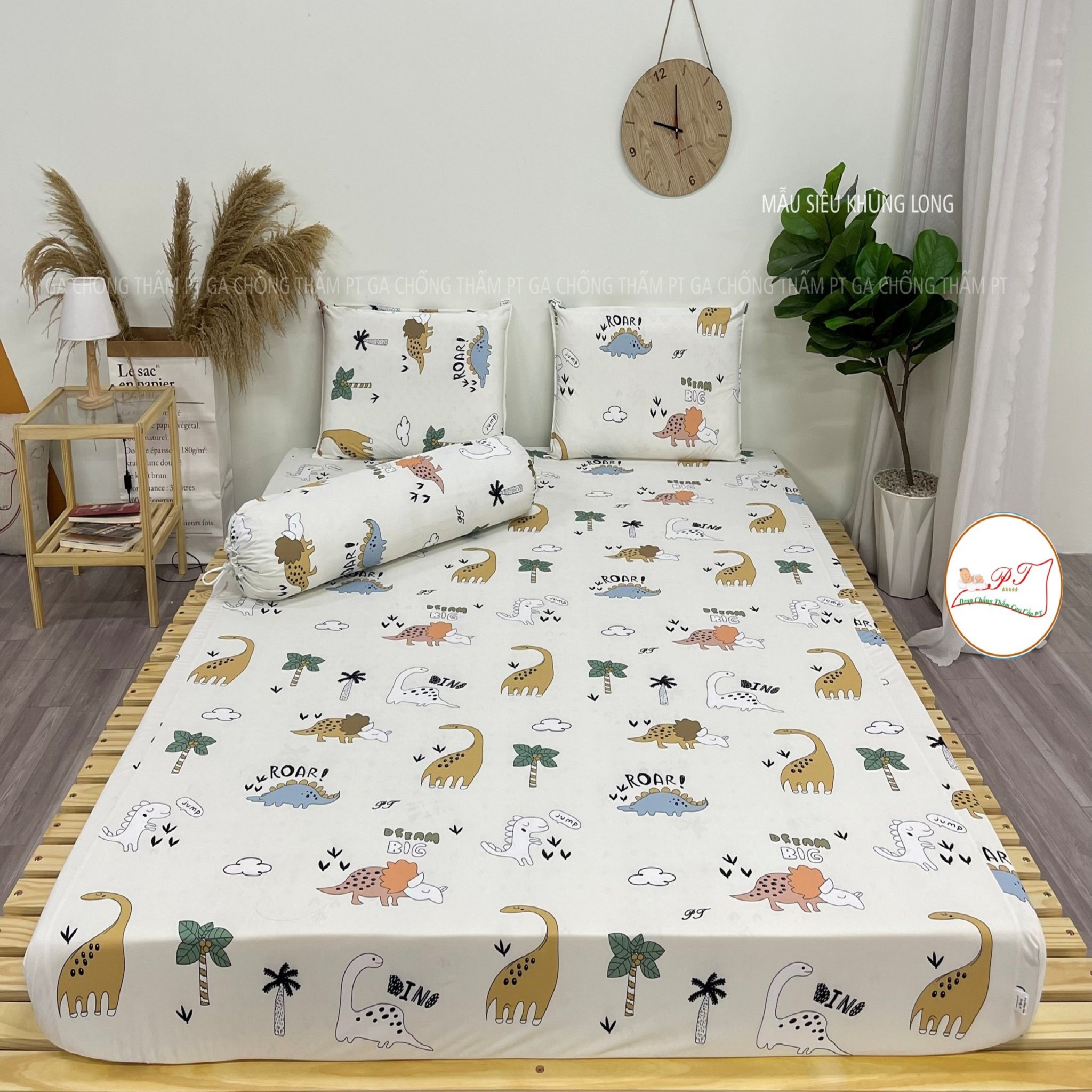 Ga chống thấm cotton cho bé, drap chống thấm nước cao cấp pt chính hãng bọc đệm bảo vệ nệm mềm mịn mát