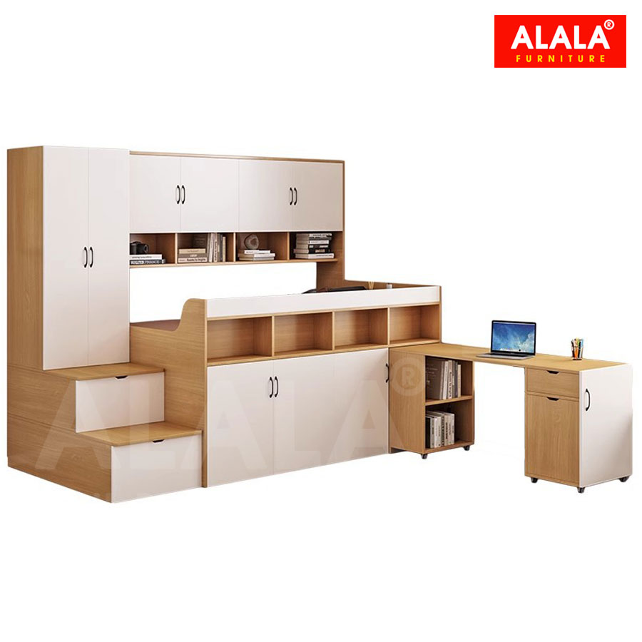 Giường tầng thấp ALALA161 đa năng/ Miễn phí vận chuyển và lắp đặt/ Đổi trả 30 ngày/ Sản phẩm được bảo hành 5 năm từ thương hiệu ALALA/ Chịu lực 700kg
