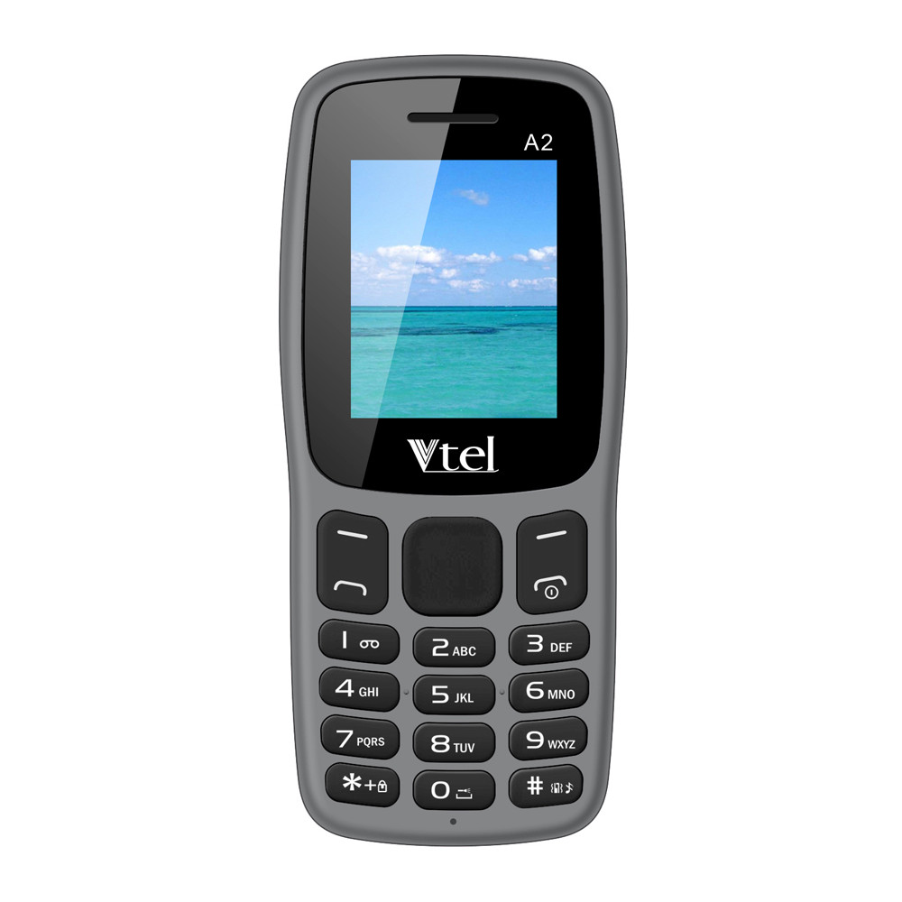 Điện thoại di động GSM Vtel A2 (Màu xám khói) – Hàng chính hãng