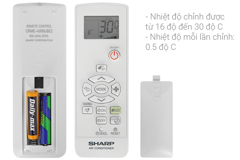 Máy lạnh Sharp Inverter 1 HP AH-X10ZEW - Hàng chính hãng - Giao HCM và 1 số tỉnh thành