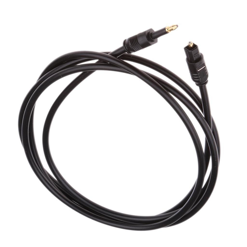 2- 3ft 3.5mm Digital OD 4.0 Optical Audio Cable Wire  Optical Audio