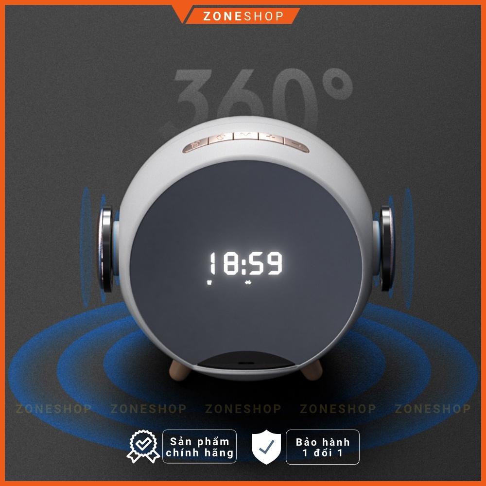 Hình ảnh Loa bluetooth đa chức năng ZONEHOUSE Chính hãng, đế sạc điện thoại không dây, đồng hồ báo thức gương