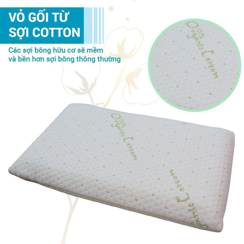 Gối cao su non cho bé 100% Cotton hữu cơ có lỗ chống ngạt cho bé Comfybaby 6201 - Đồ dùng cho bé từ sơ sinh tới 8 tuổi - CF062018N03 & CFN01