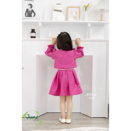 Váy dạ xòe tiểu thư June cho bé 1-10 tuổi