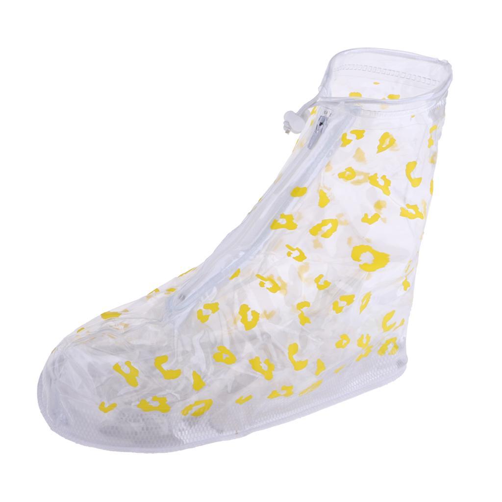 Waterproof Shoe Covers Reusable Overshoes Galoshes Anti-Slip Boots with Zipper Closure