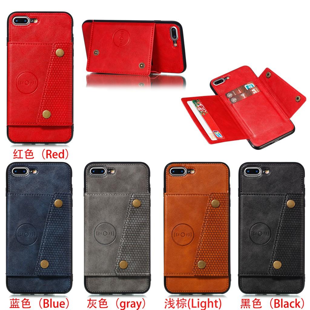 Ốp lưng da ví gập cho iPhone SE 2020 iPhone X XS Max Xr iPhone 7 8 6 6S Plus