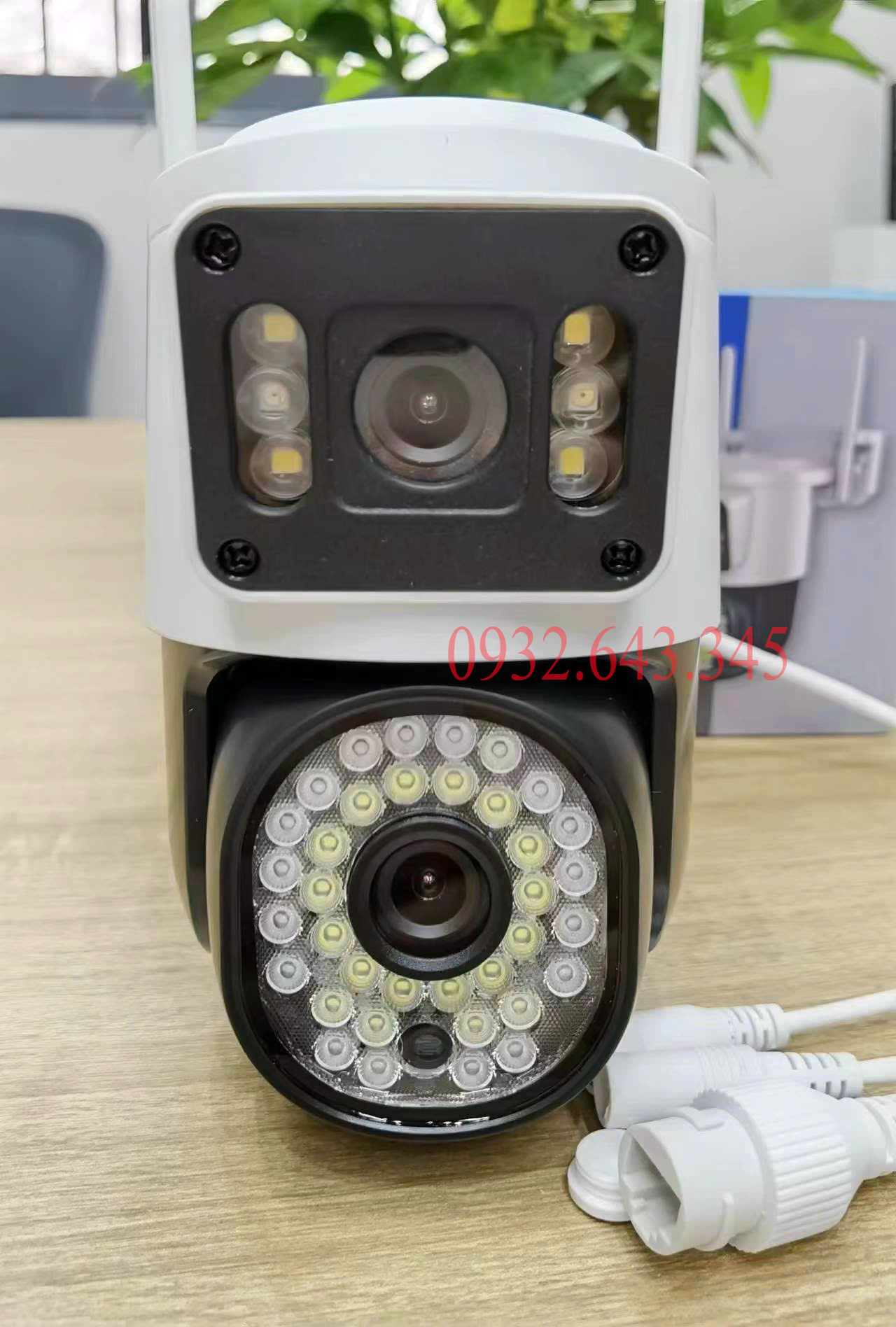 Camera WiFi Yoosee 2 Mắt Xem 2 Màn Hình Cùng Lúc Q44D 6.0Mpx, Chống Nước, Xem Đêm Có Màu - Hàng Chính Hãng