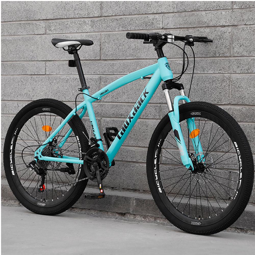 27 Tốc Độ Xe Đạp Leo Núi Bằng Thép Carbon Cao Cấp Xe Đạp Học Sinh Xe Đạp Thành Phố Nam Nữ Di Động Color: Spoke wheel grey Size: 26 Number of speeds: 21