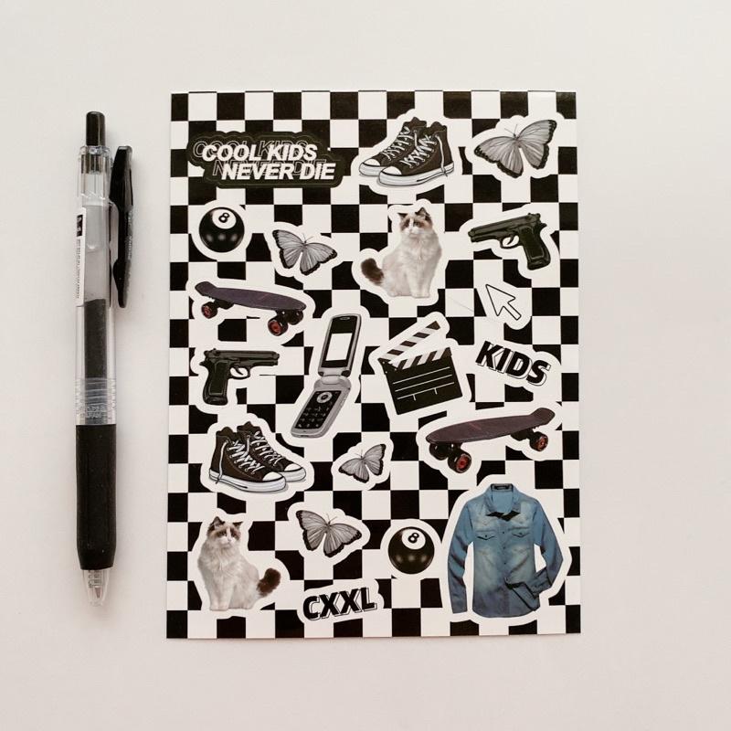 Tấm sticker INS style retro cổ điển
