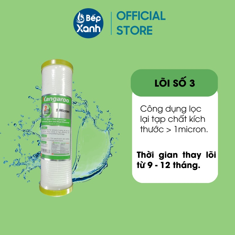 Bộ lõi lọc thô Kangaroo số 1,2,3 - Hàng Chính Hãng