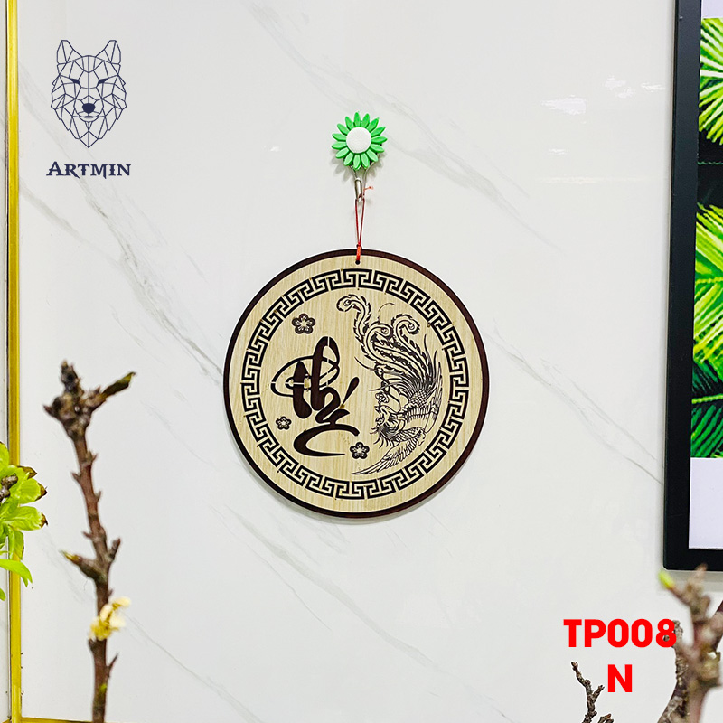 Chữ Phúc Hoa Văn Thư Pháp - Bảng Gỗ Decor - Trang Trí Nhà Cửa - Tết