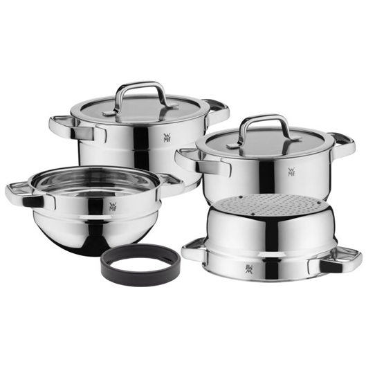 Bộ nồi WMF Compact Cuisine 4 Món Chất Liệu Thép Cromargan Không Gỉ - 0798046380