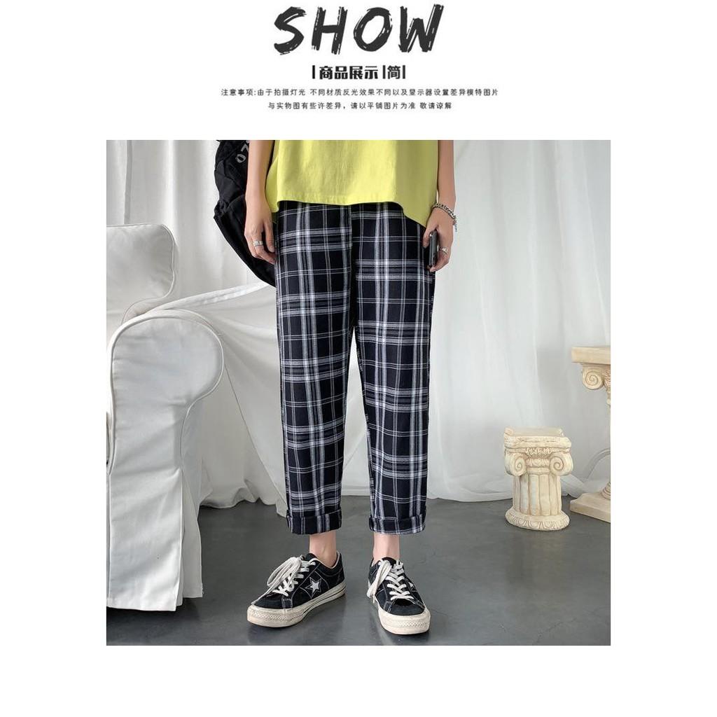 Quần baggy kẻ caro năng động và thoải mái - Chất đẹp nhất thị trường - Đổi trả free nếu không ưng