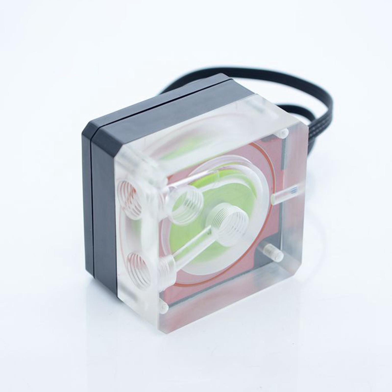 Cubic Water Cooling Pump DC 12V PWM Speed Control Meters