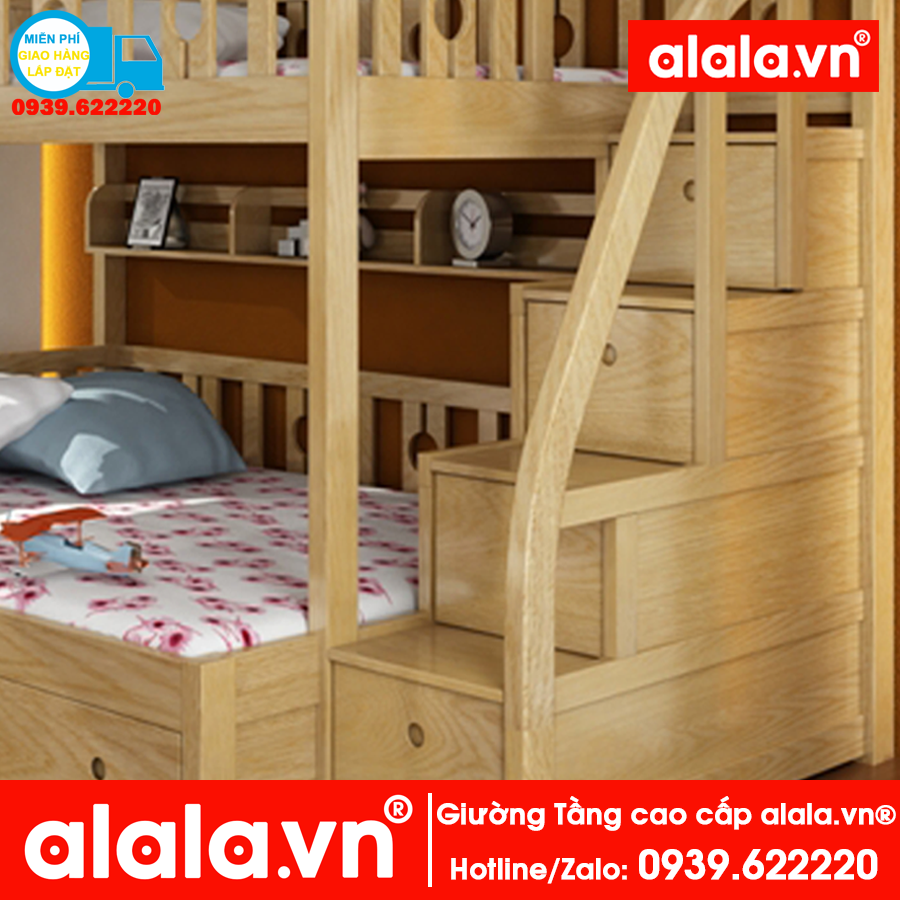 Giường tầng ALALA104 ( trên 1m, dưới 1m2 ) - Thương hiệu ALALA - Za.lo: 0939.622220