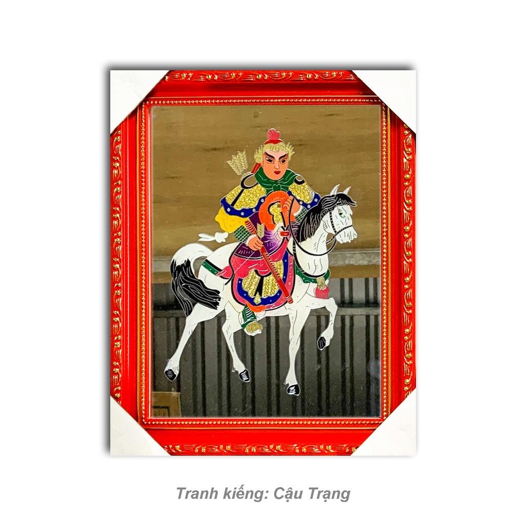 Tranh Kiếng Cậu Trạng - cao 35cm - Tranh kiếng chạm - khung gỗ