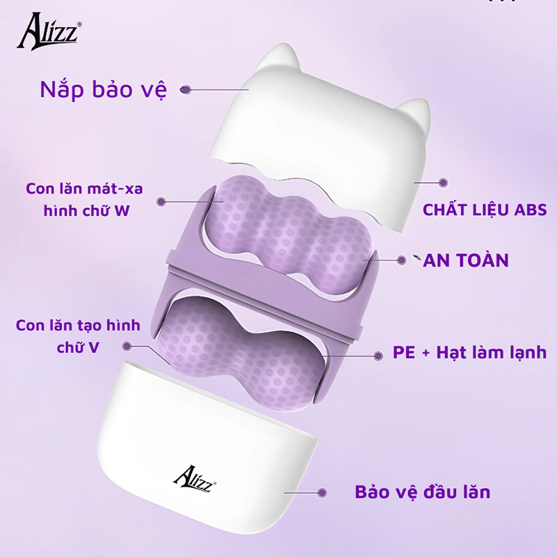 Con Lăn Đá Lạnh Massage Mặt Alizz Giảm Bọng Mắt Và Thu Nhỏ Lỗ Chân Lông