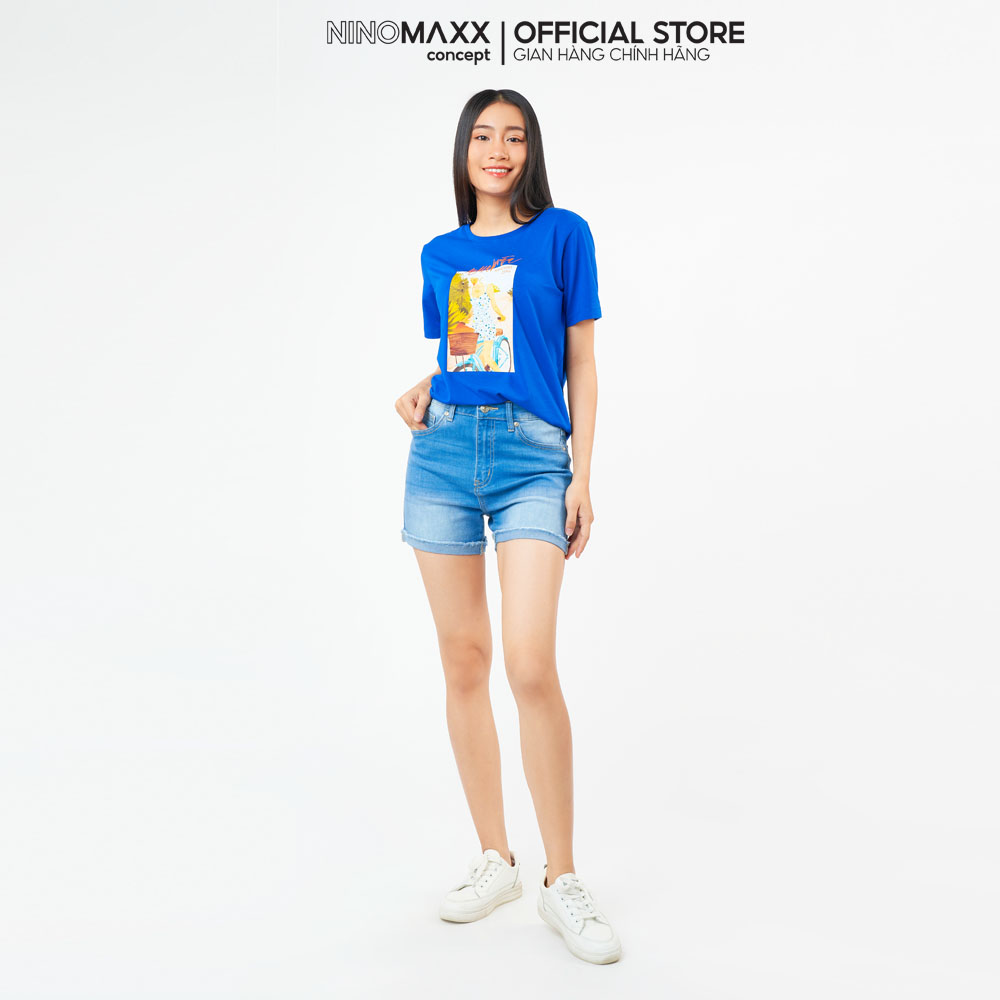 Ninomaxx Quần short Jean Nữ 2104048