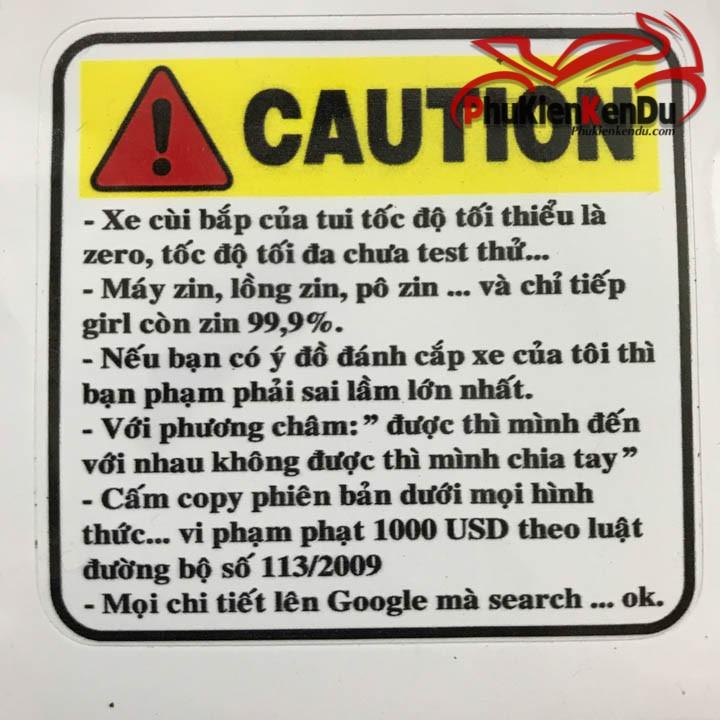 TEM CẢNH BÁO HÀI HƯỚC COMBO 4 TẤM