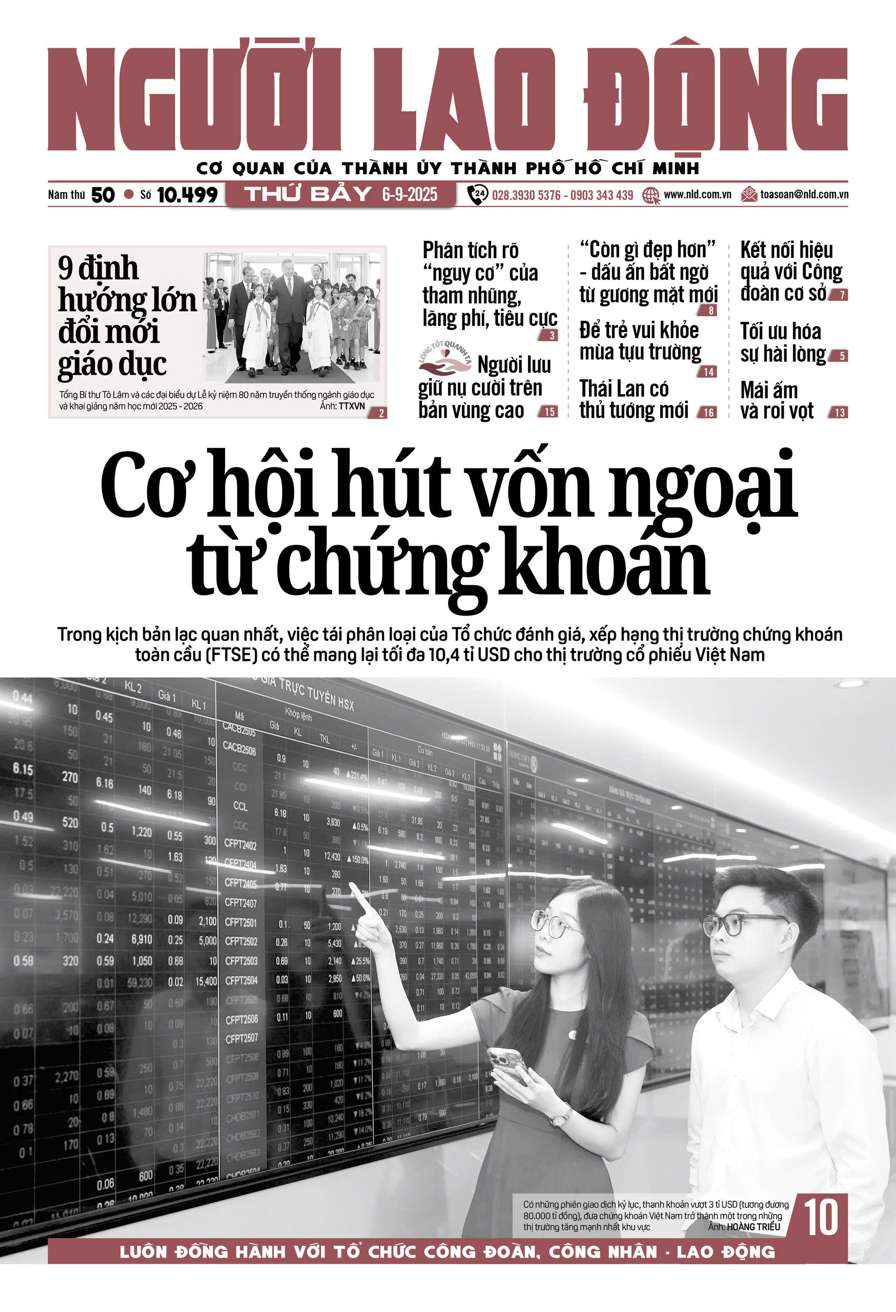 Nhật báo Người Lao Động từ ngày 01-09-2025 đến 07-09-2025