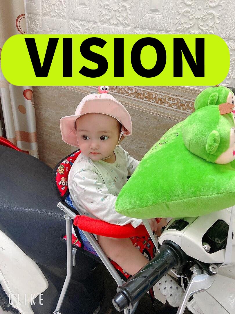 GHẾ ĐI XE VISION CHO BÉ , GHẾ GA XẾP SẮT SƠN TĨNH ĐIỆN