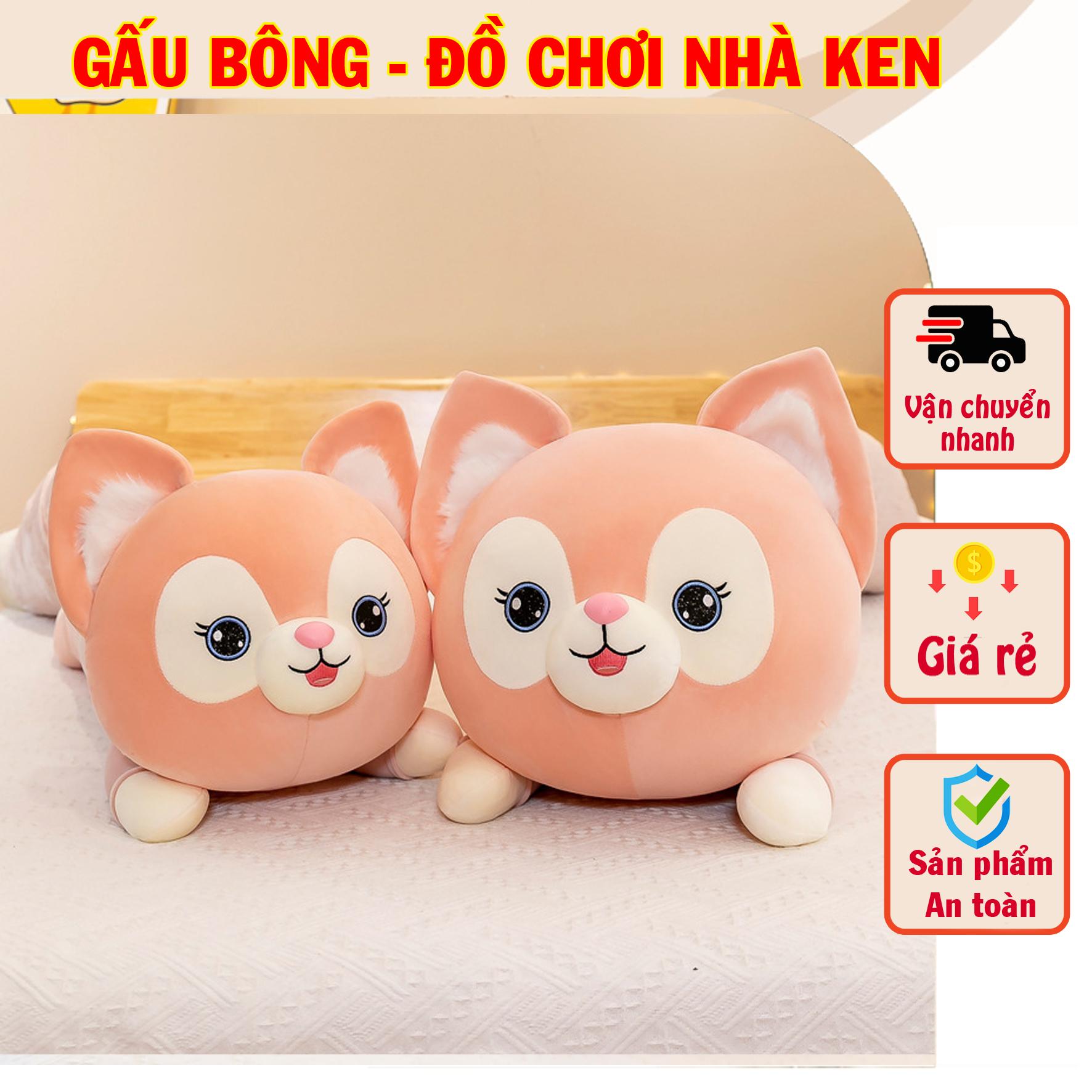 Thú Bông Cáo Đuôi Dài, Gấu Bông Hồ Ly Đuôi Chồn Dễ Thương Size 1M4