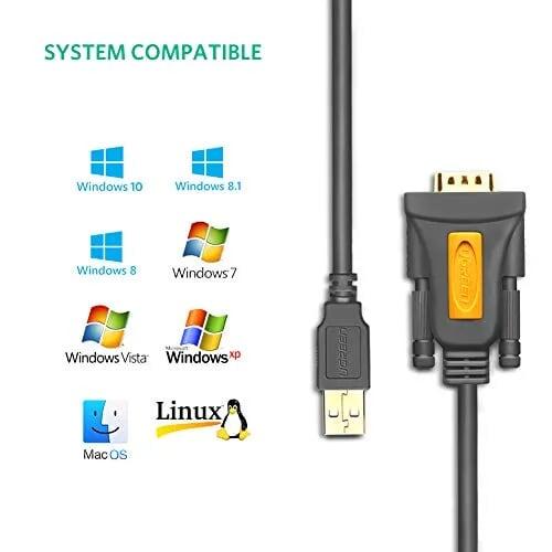 Ugreen UG20222CR104TK 2M Cáp tín hiệu chuyển đổi USB 2.0 sang COM RS232 cao cấp - HÀNG CHÍNH HÃNG