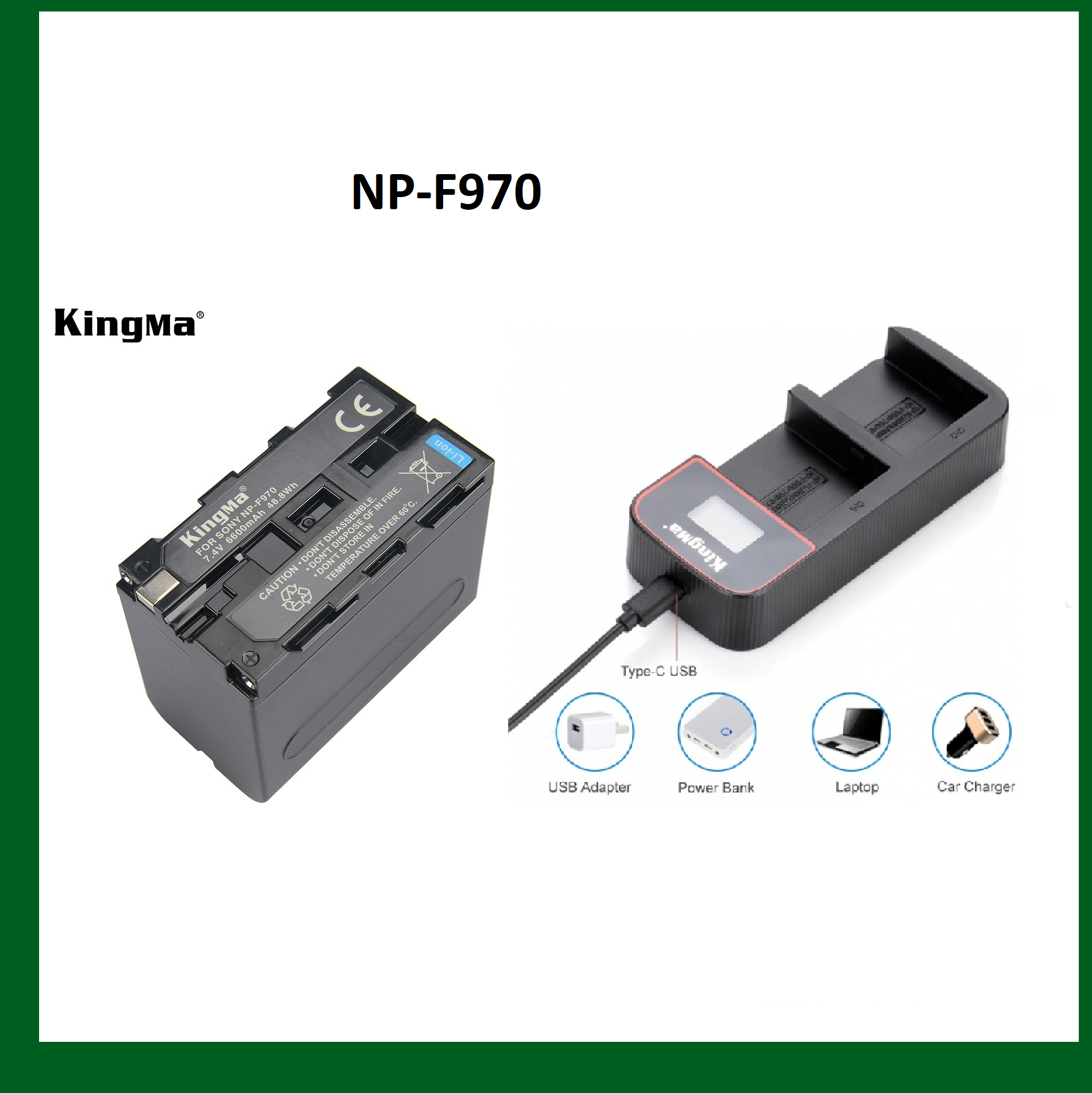 BỘ 1 PIN 1 SẠC VER 3 KINGMA FOR SONY NP-F970 - HÀNG CHÍNH HÃNG