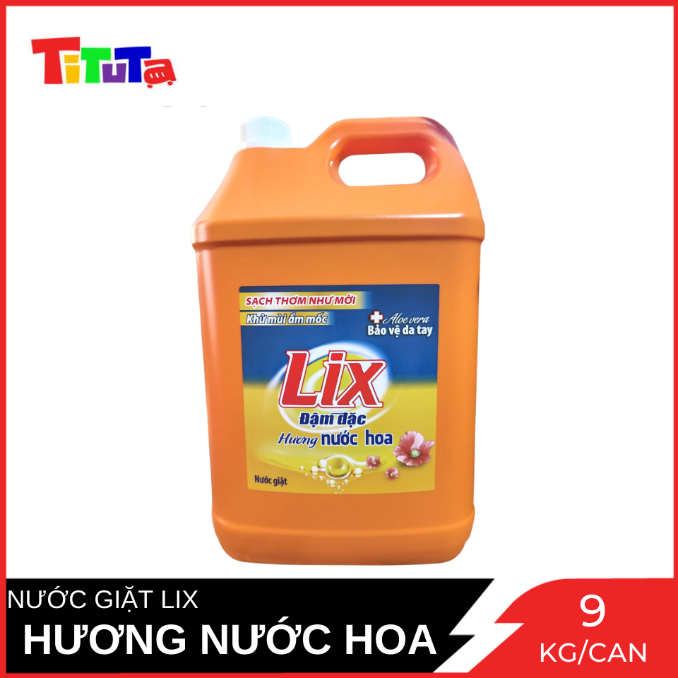 Nước Giặt Lix Đậm Đặc Hương Nước Hoa 9kg / can