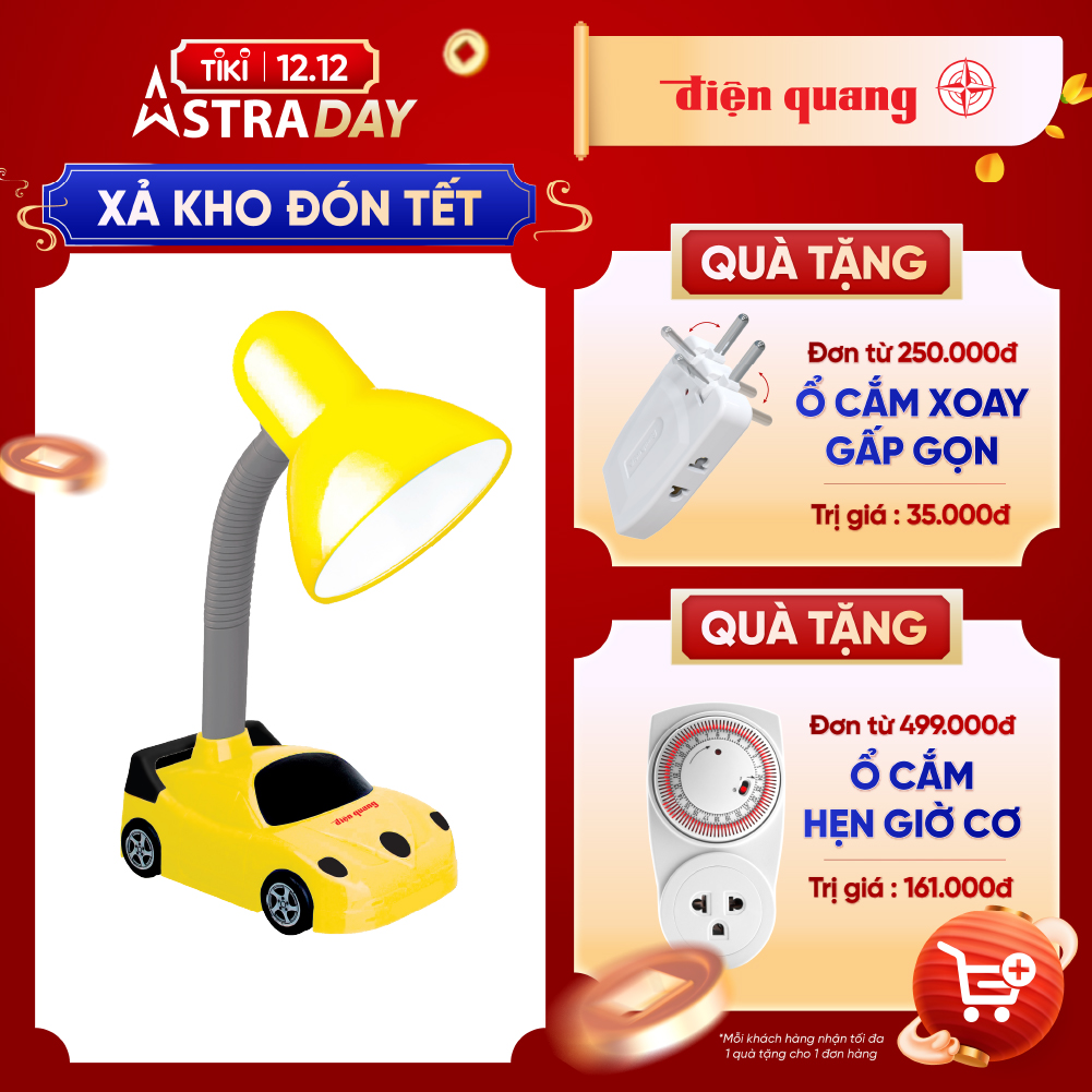 Đèn Bàn Điện Quang ĐQ DKL05 B - Vàng Phối Đen