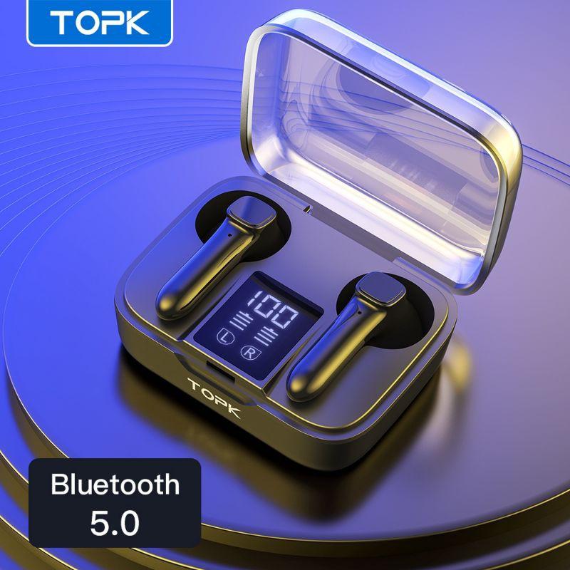 Tai nghe Bluetooth không dây TOPK T20 TWS chất lượng cao - Hàng Chính Hãng