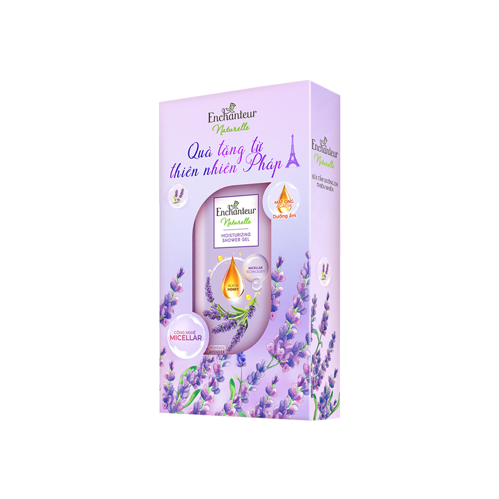 Sữa tắm dưỡng da thiên nhiên Enchanteur Naturelle sạch sâu, dịu nhẹ hương Lavender 510g
