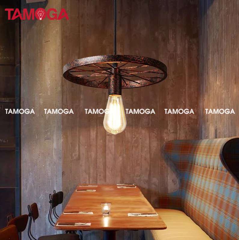 Đèn thả trần bánh xe bộ 3 TAMOGA WAKIXI 7089/3 + Kèm bóng Edison