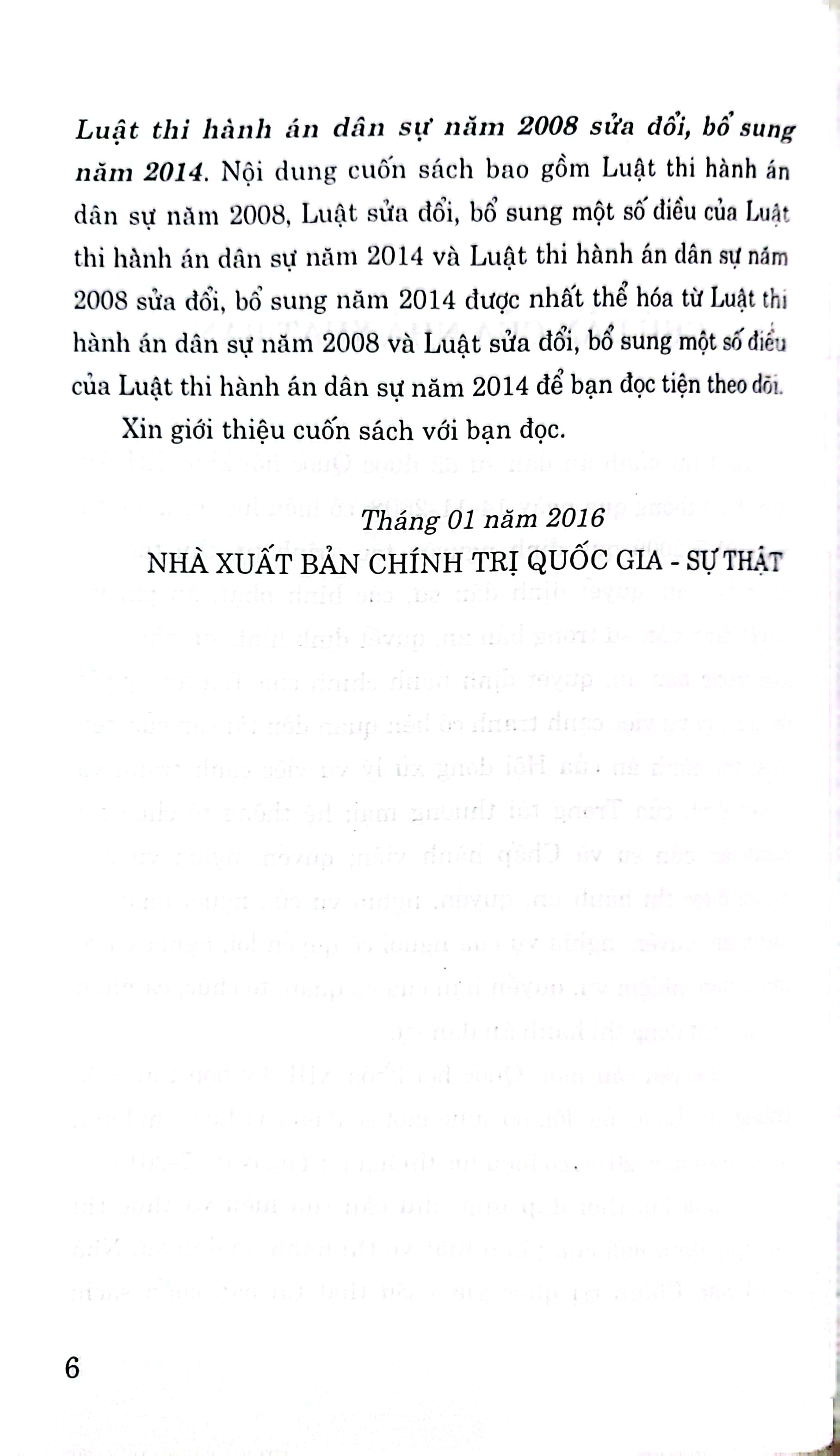 Luật Thi hành án dân sự năm 2008 sửa đổi, bổ sung năm 2014